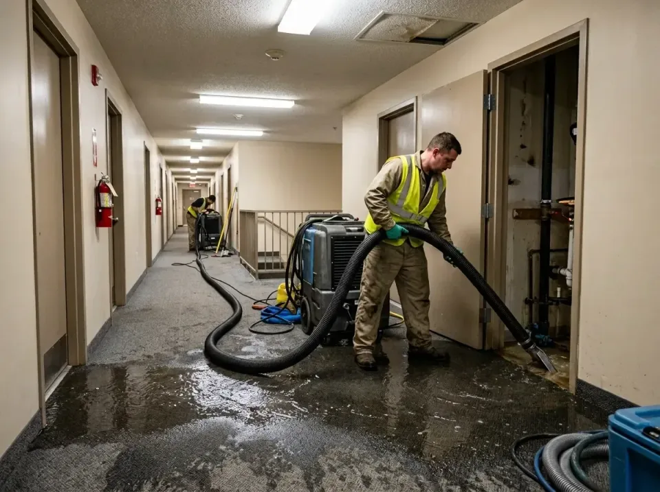 multi-unit-apartment-hallway-f-005 — frequently asked questions, Emergency Burst Pipe Water Extraction & Removal in Rock Rap…